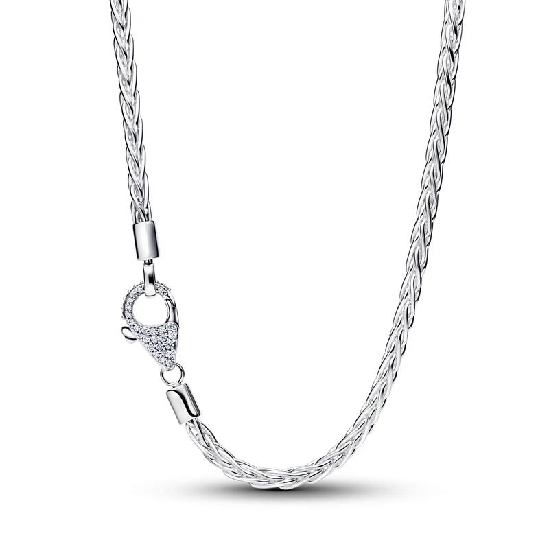 Pandora Moments Pavé Verschluss Fuchsschwanz Ketten Charm Halskette 394463C01-45