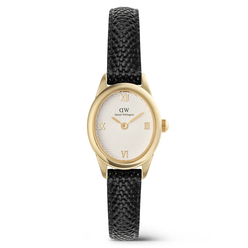 Daniel Wellington Ophelia Mini Black Lizard Goldfarben Damen Uhr DW00100890