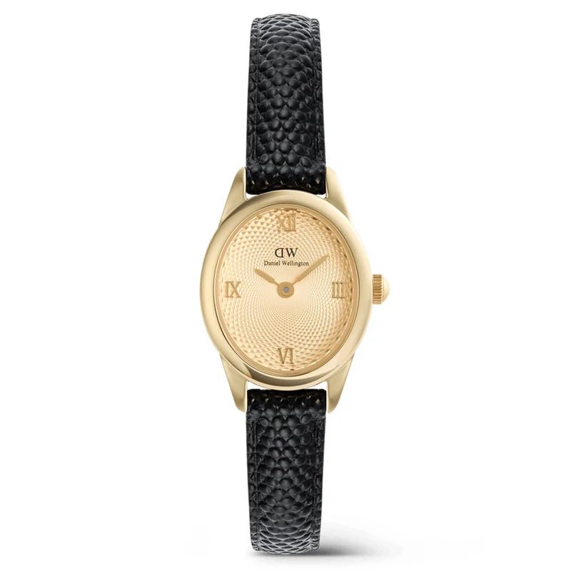 Daniel Wellington Ophelia Mini Black Lizard Unitone Goldfarben Uhr DW00100897
