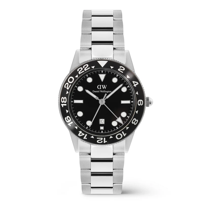 Daniel Wellington Iconic Link Schwarze Keramiklünette Herren Uhr DW00100919