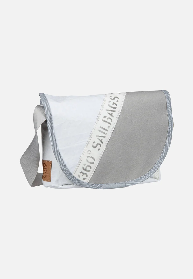 Perle Stencil-Weiß/Grau - Messenger Bag