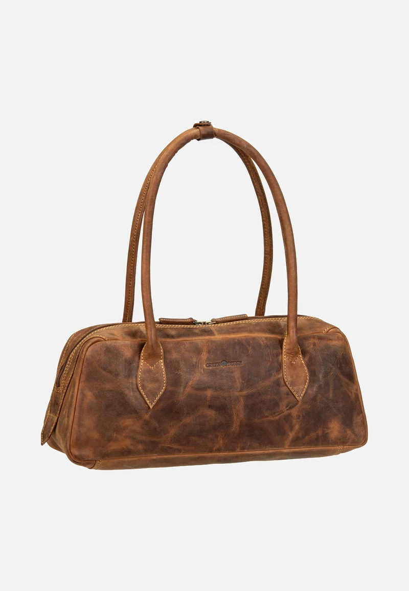 Vintage East/West Umhängetasche Sattelbraun - Schultertasche