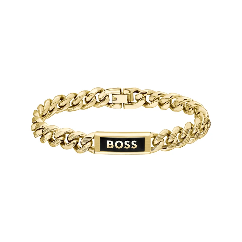 Hugo Boss Kassy Emblem Goldfarbenes Armband HBJ1580680M
