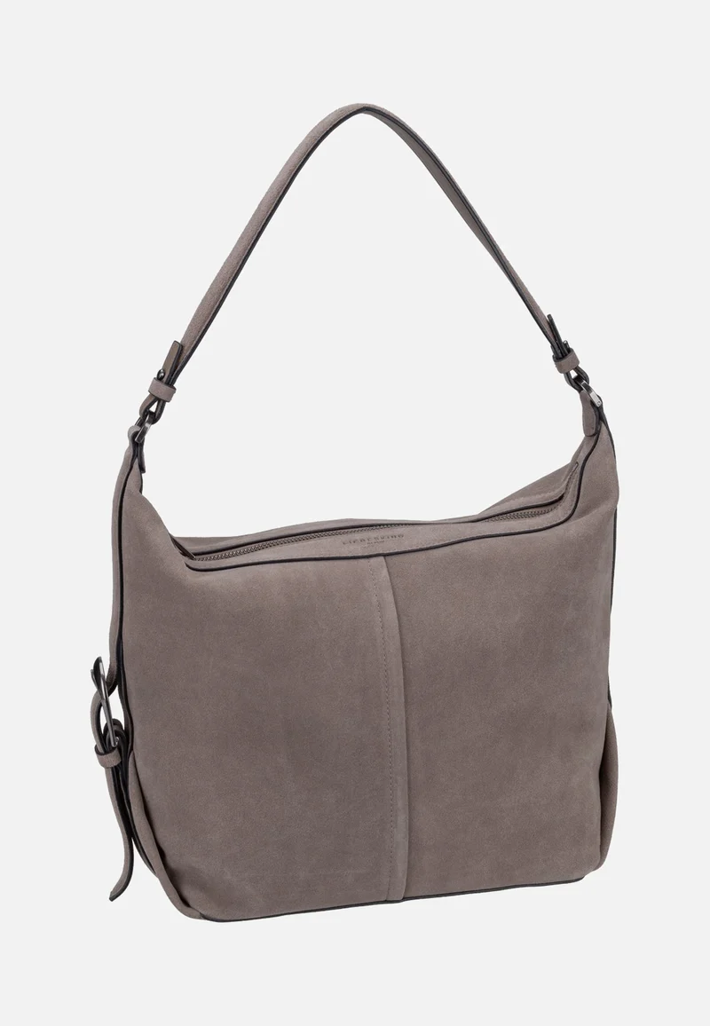 Paris II Hobo M Hydro Suede Neutral Grey - Hobo Bag