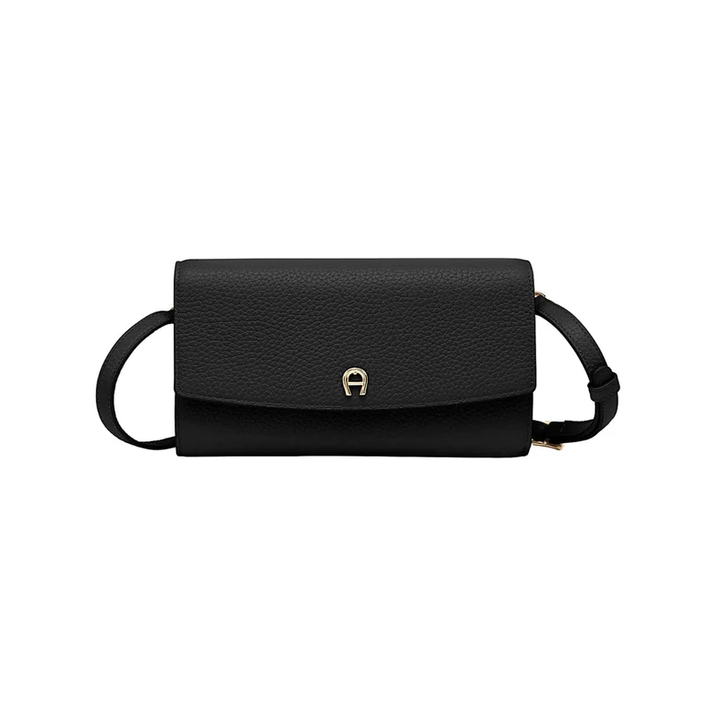 Aigner wallet with shoulder strap flap bag