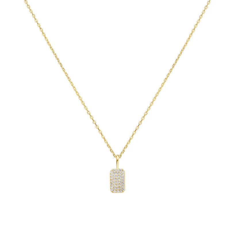 Ania Haie Sunny Sparkler Halskette Mit Goldfarbenem Pave Anhänger AH-N064-01G