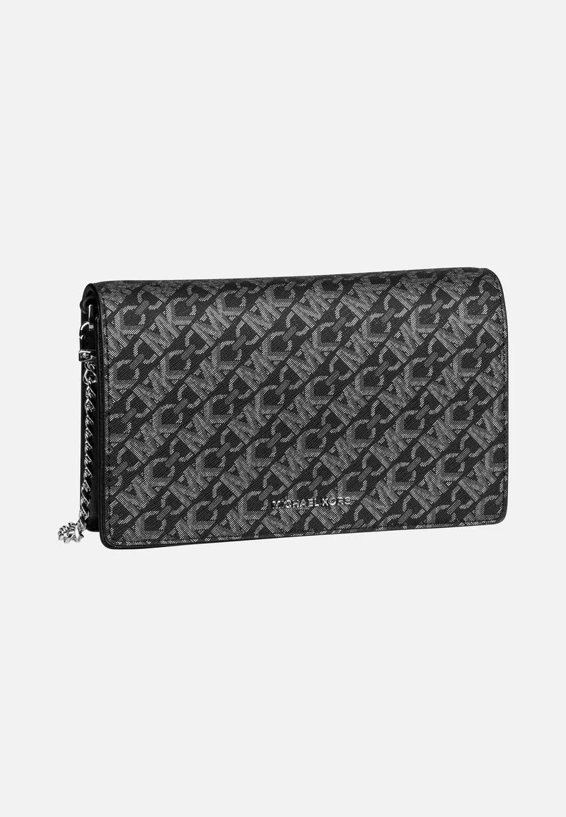 Jet Set Medium Flap Chain MK SIG Black/Silver - Abendtasche