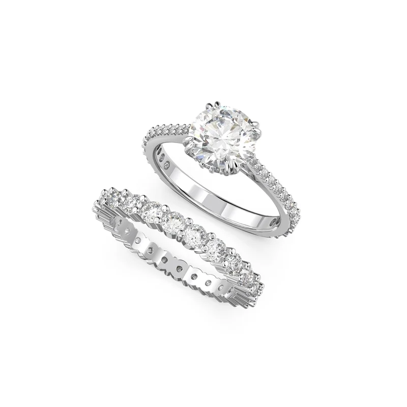 Swarovski Constella Silberfarbene Ringen Set 5649216