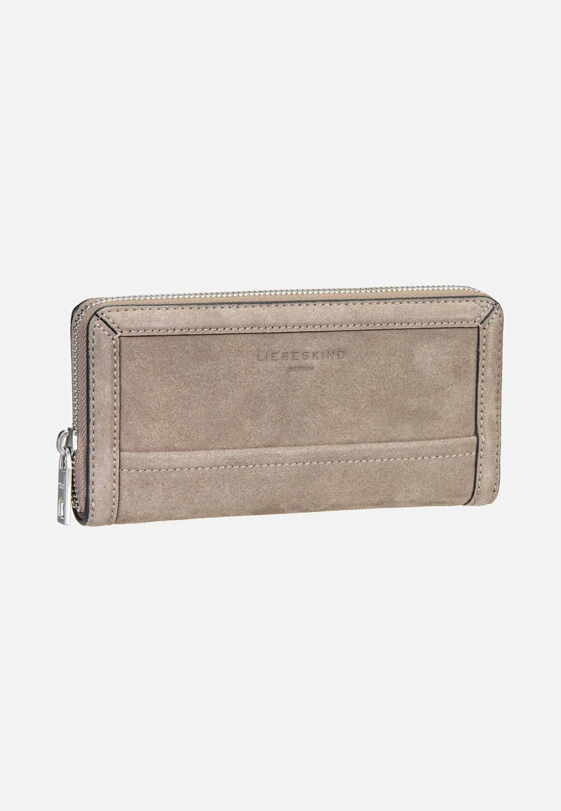 Gigi L Suede Neutral Grey - Portemonnaie
