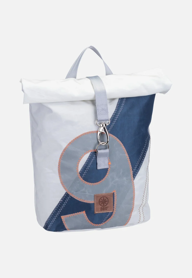 Möwe Weiß/Streifen Blau/Zahl Grau - Rucksack