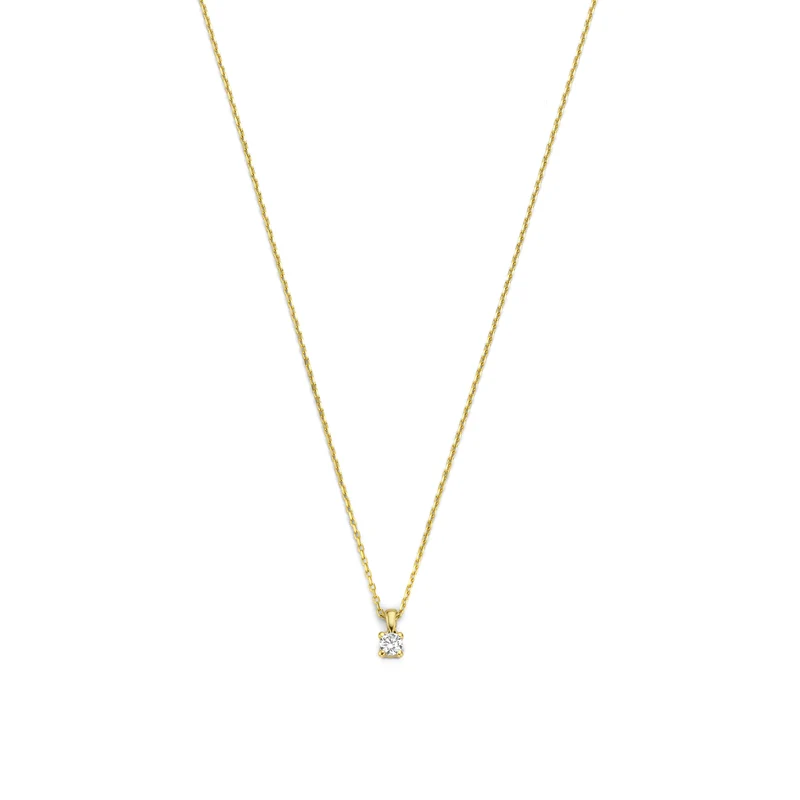Isabel Bernard De la Paix Christine 14 Karat | Gold Halskette | Diamant 0.10 Karat | IBD350003