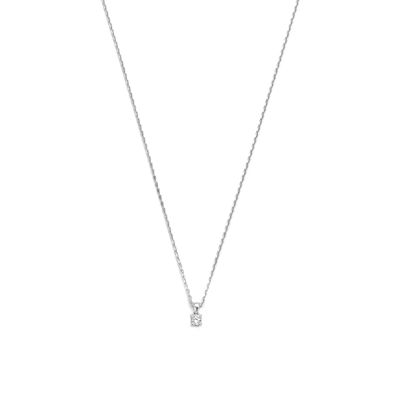 Isabel Bernard De la Paix Celesse 14 Karat | Weißgold Halskette | Diamant 0.07 Karat | IBD350005