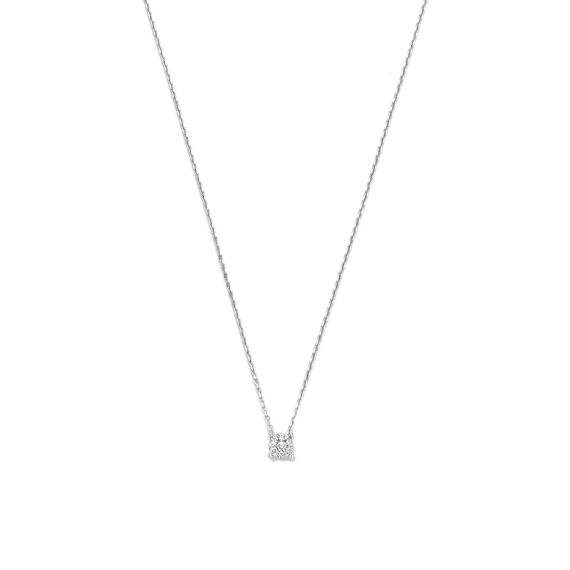 Isabel Bernard De la Paix Hanaé 14 Karat | Weißgold Halskette | Diamant 0.08 Karat | IBD350009
