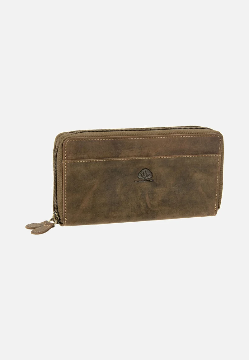 Vintage Leder Sattelbraun - Portemonnaie
