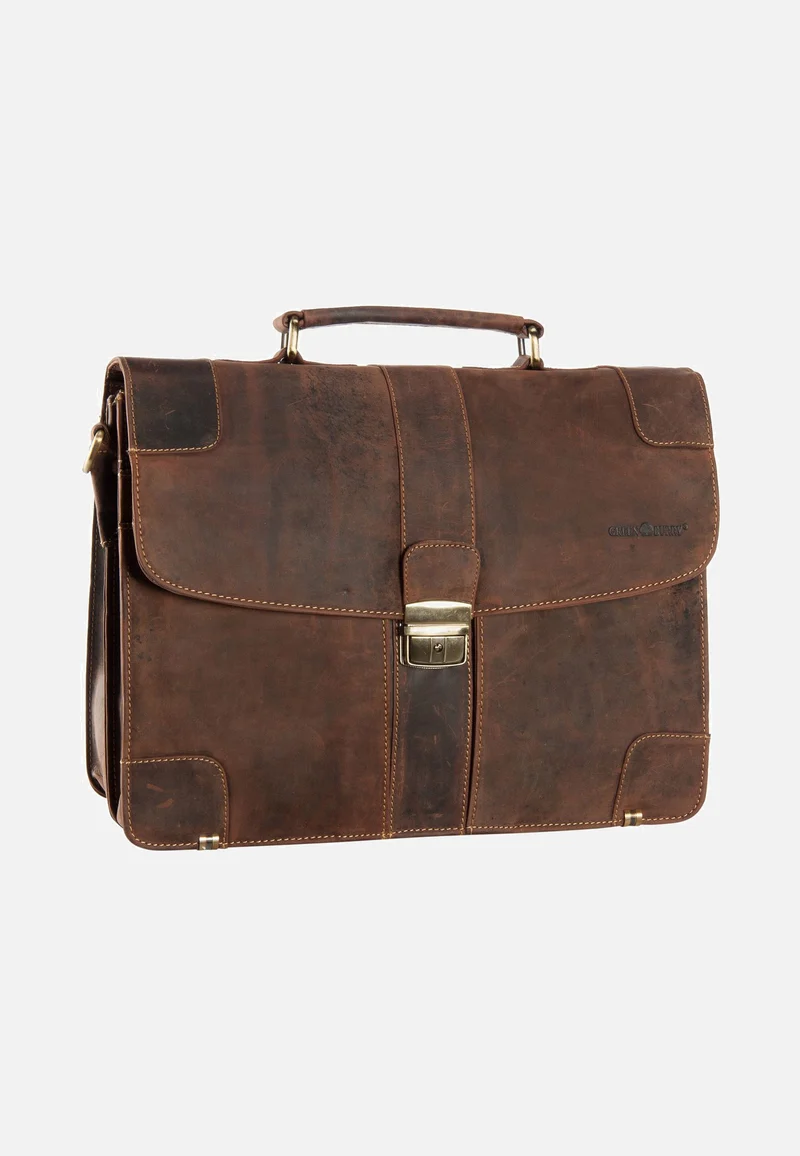 Vintage Mappe 2tlg. Sattelbraun - Aktentasche