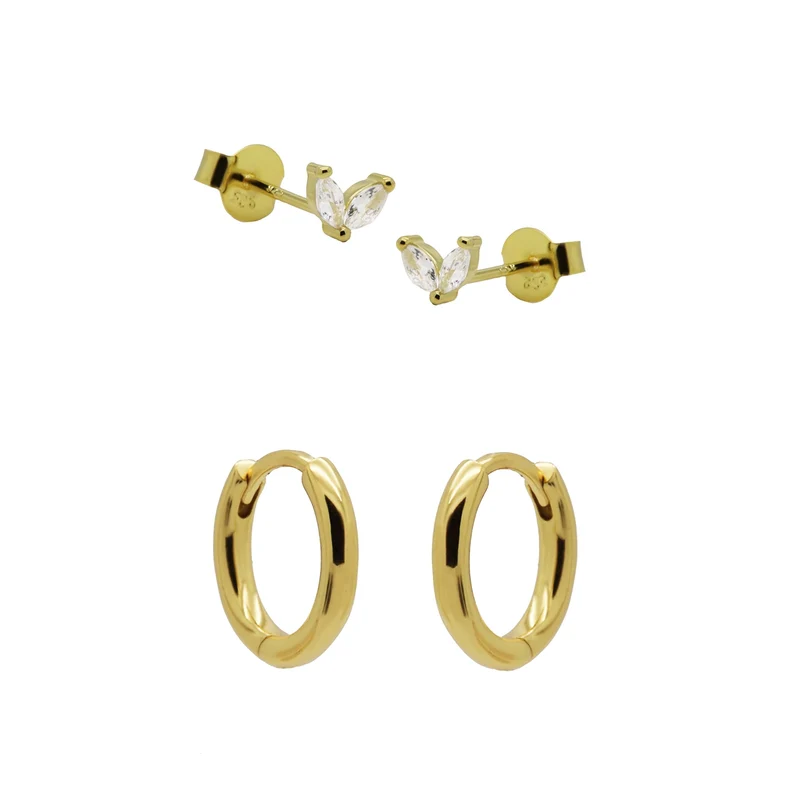 Karma 925 Sterling Silberen Goldfarbene The Fave Earparty EPV21GP