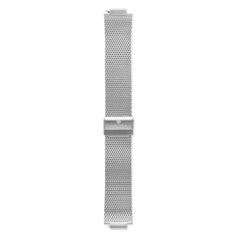 Sem Lewis Moorgate Mesh Strap 24mm Silberfarbene SL620008