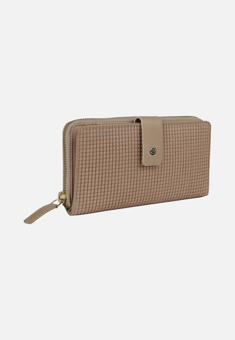 Noemi Ladies Long Zip Wallet Sand - Portemonnaie