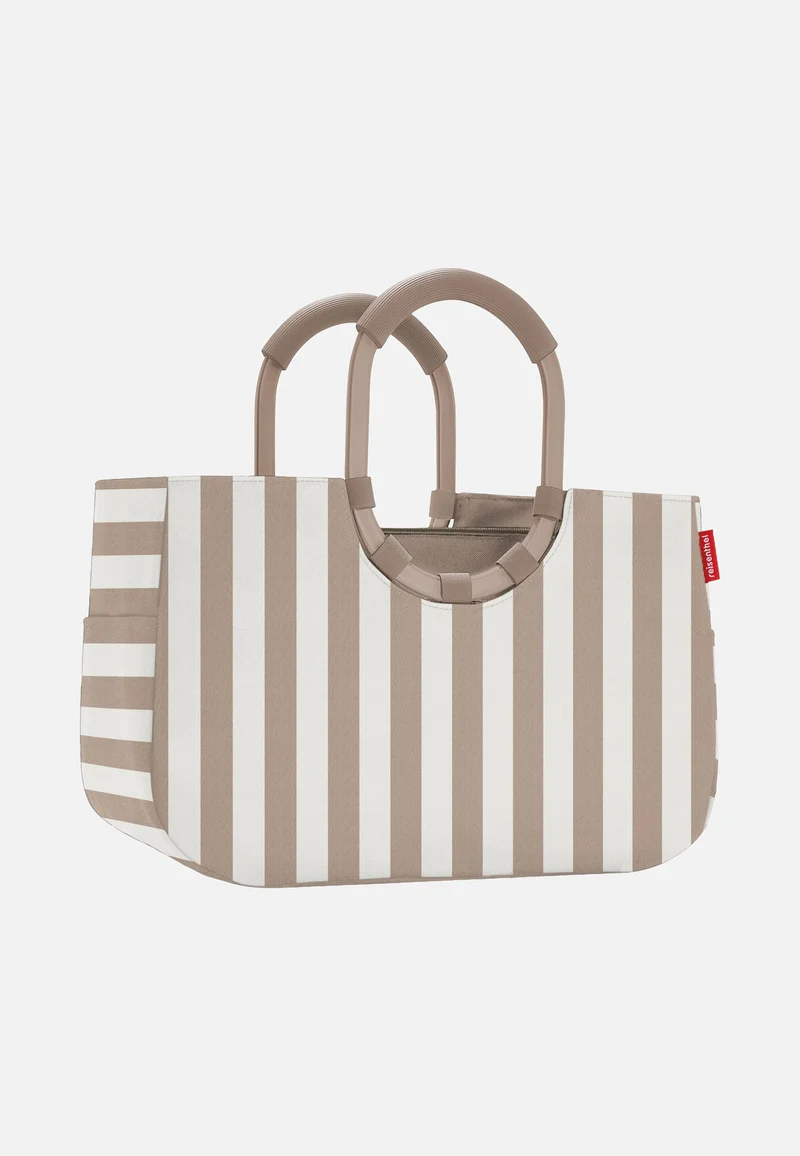 Loopshopper M Summerstripes Coffee - Einkaufskorb