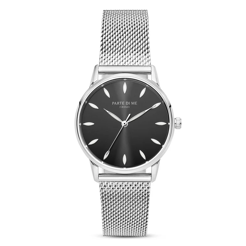 Parte Di Me Orologio rund Damenuhr silberfarben und schwarz PDM09056