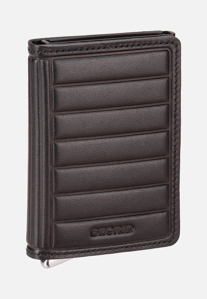 Slimwallet Emboss Lines Black+ - Portemonnaie