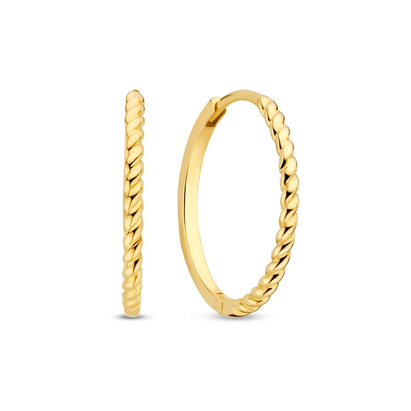 Beloro Jewels Della Spiga Giana 9 karat gold hoop earrings BO360093