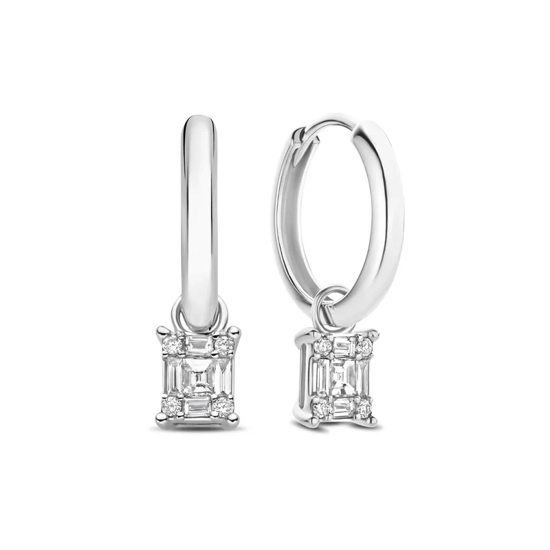 Isabel Bernard De la Paix Maxime 14 Karat Weißgoldohrrstecker mit Diamant 0.24 ct IBD360035