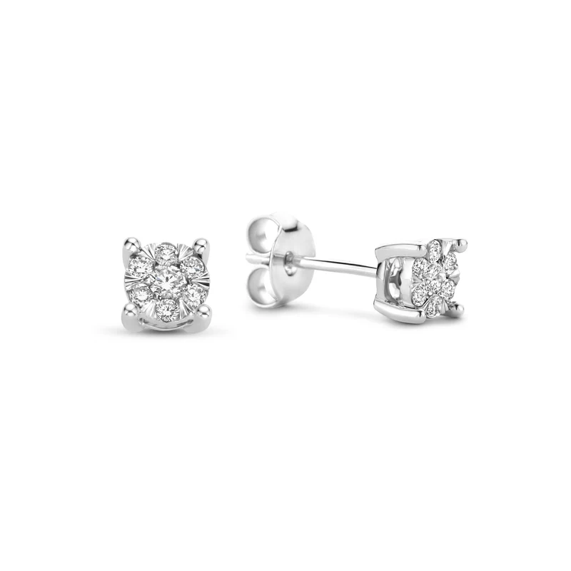 Isabel Bernard De la Paix Hanaé 14 Karat | Weißgold Ohrstecker | Diamant 0.16 Karat | IBD360016