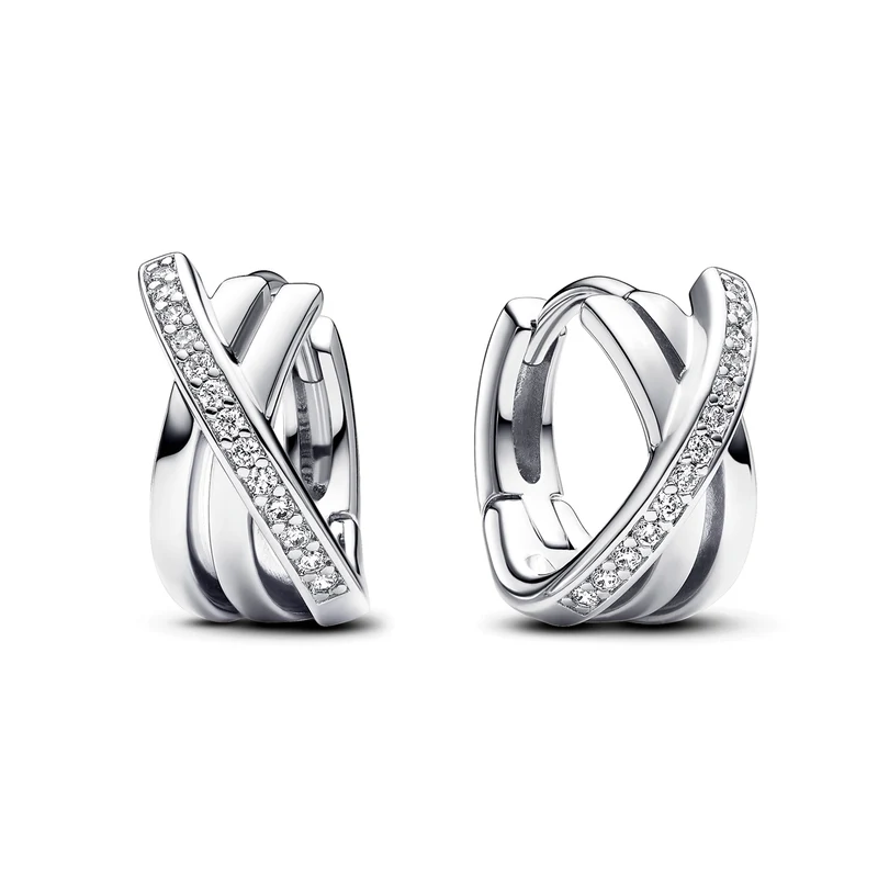 Pandora Signature damen Ohrknöpfe Silber 293150C01