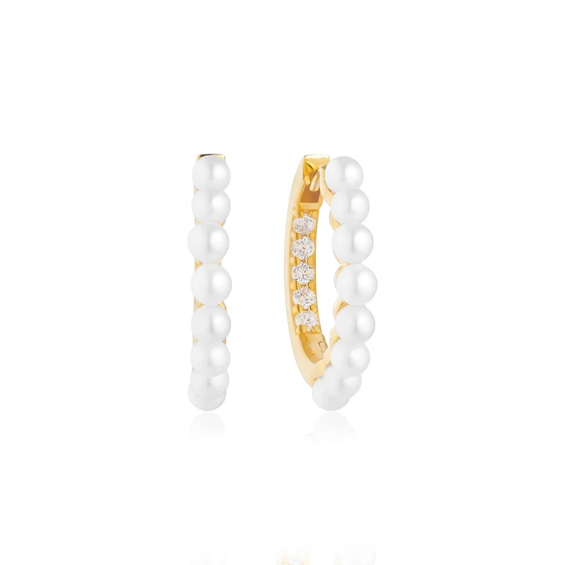 Sif Jakobs Padua 925 Sterling Silver Gold Coloured Medi Earrings SJ-E22214-PCZ-YG