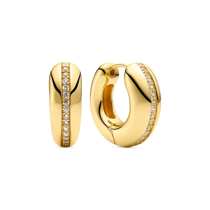Sif Jakobs Gold Plated Palermo Piccolo Earrings SJ-E2588-CZ-YG