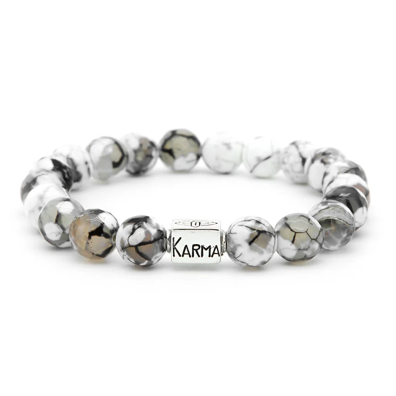 Karma herren Armband WeiÃŸ/Silber/Schwarz 96081