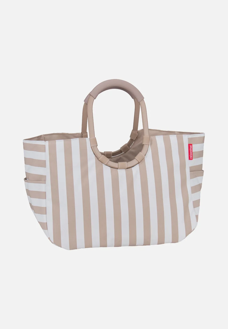 Loopshopper L Summerstripes Coffee - Einkaufskorb