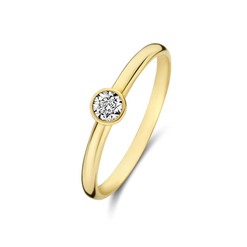 Isabel Bernard De la Paix Inaya 14 Karat Goldring mit Diamant 0.03 ct IBD330025-48