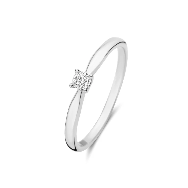 Isabel Bernard De la Paix Christine 14 Karat | Weißgold Ring | Diamant 0.10 Karat | IBD330006-48