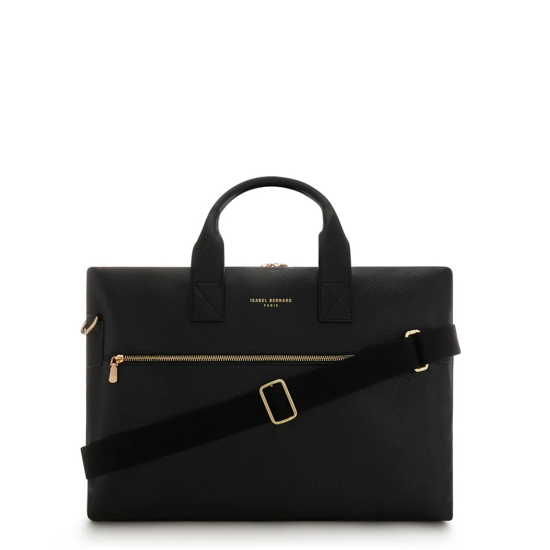 Isabel Bernard Honoré Anique Handtasche aus schwarzem Kalbsleder IB25071