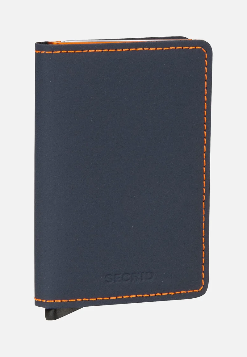 Slimwallet Matte Night Blue-Orange - Portemonnaie