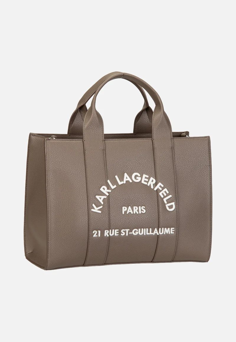 K/RSG MD Square Tote Pebbled Emb Dark Taupe - Tote Bag