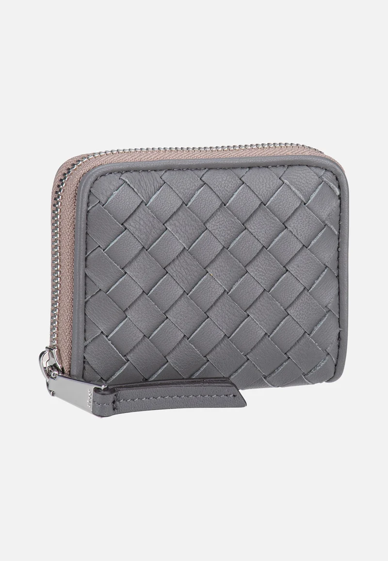 Piuma Weaving Mini Wallet Zinc - Portemonnaie