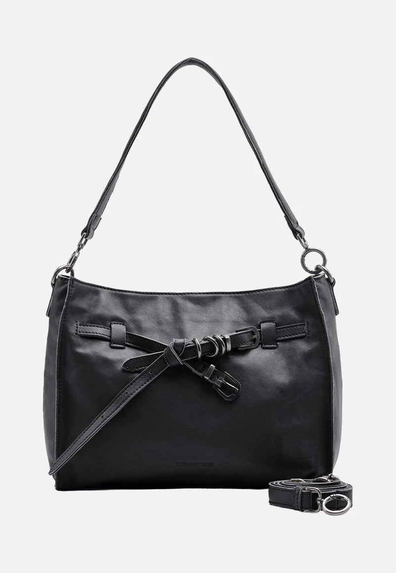 Belted With Love Shoulderbag Black - Schultertasche