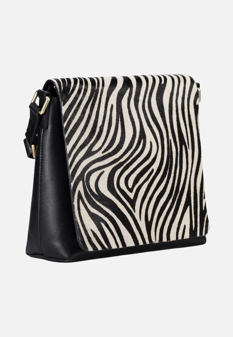 Furry Zebra Shoulder Bag M 3115 Zebra - Crossbody Bag
