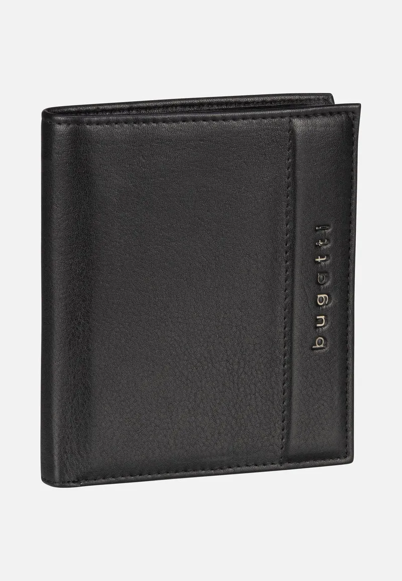 Nome Vertical with Flap I Schwarz - Portemonnaie