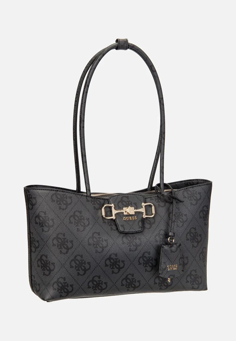 Janie Logo Girlfriend Carryall Coal Logo - Shopper