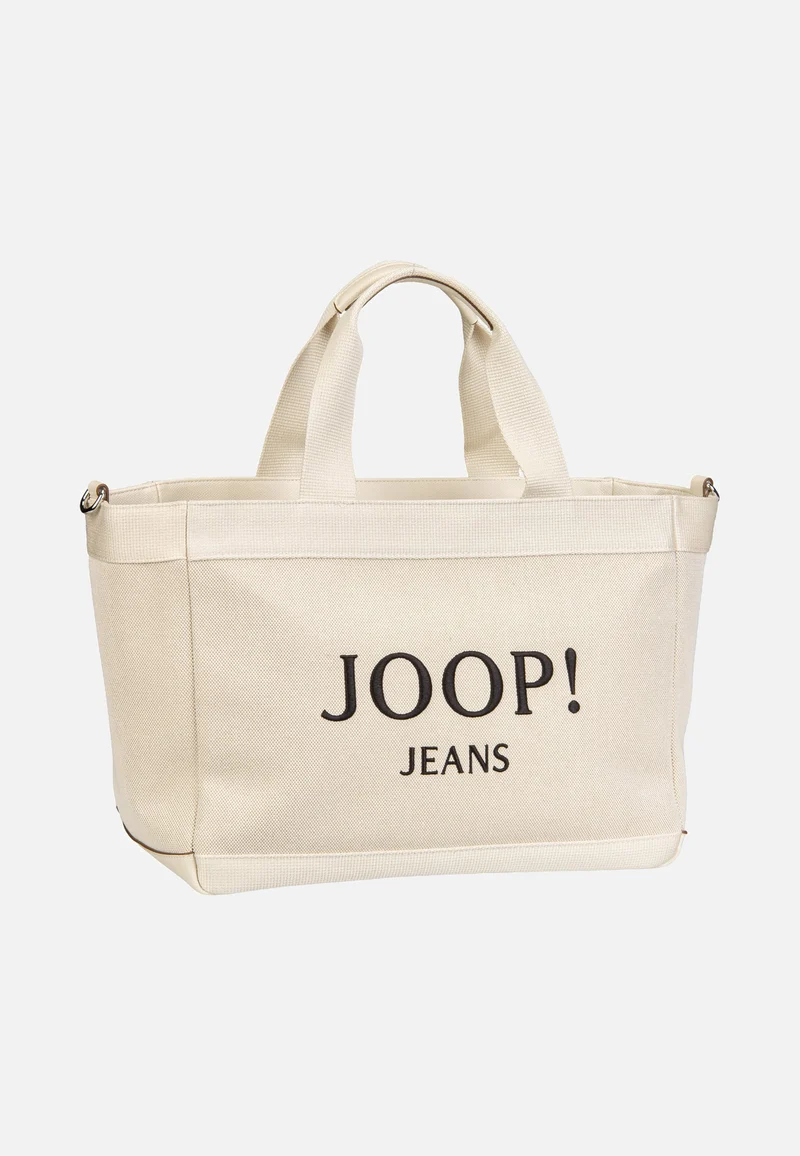 Calduccio Tela Yvette Handbag White - Henkeltasche