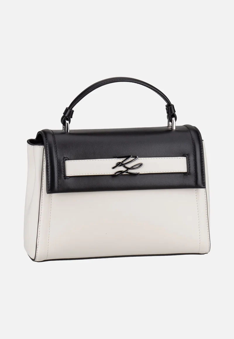 K/Autograph SM Top Handle Colorblock Black/White - Henkeltasche