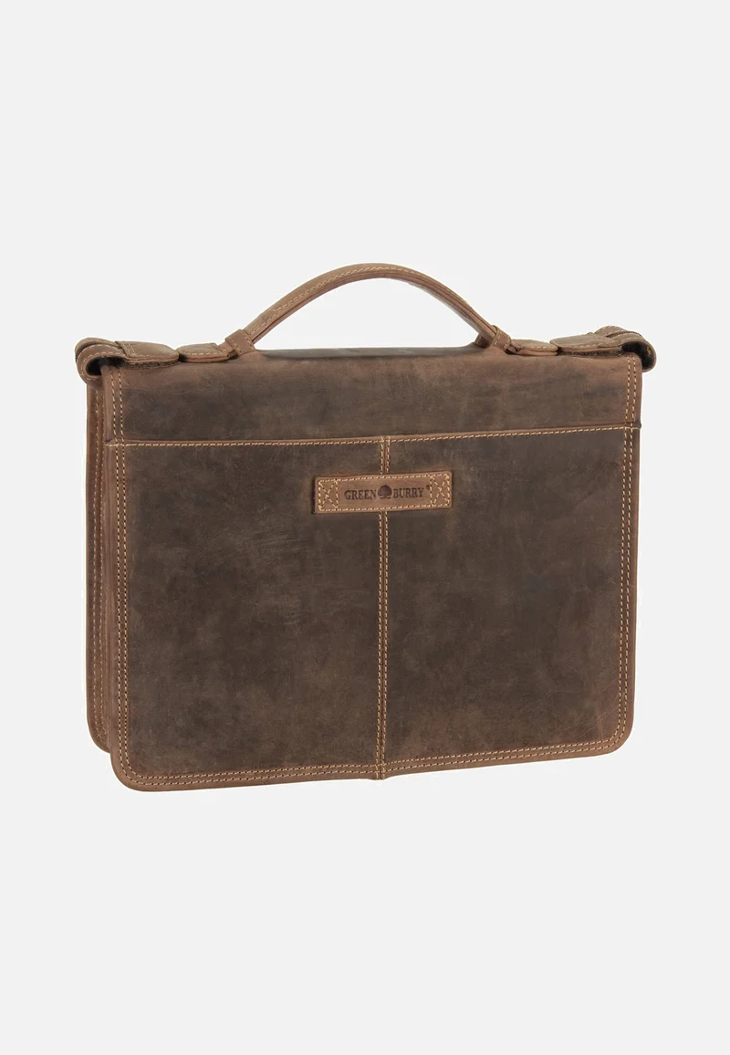 Vintage Business Planer Sattelbraun - Dokumentenmappe