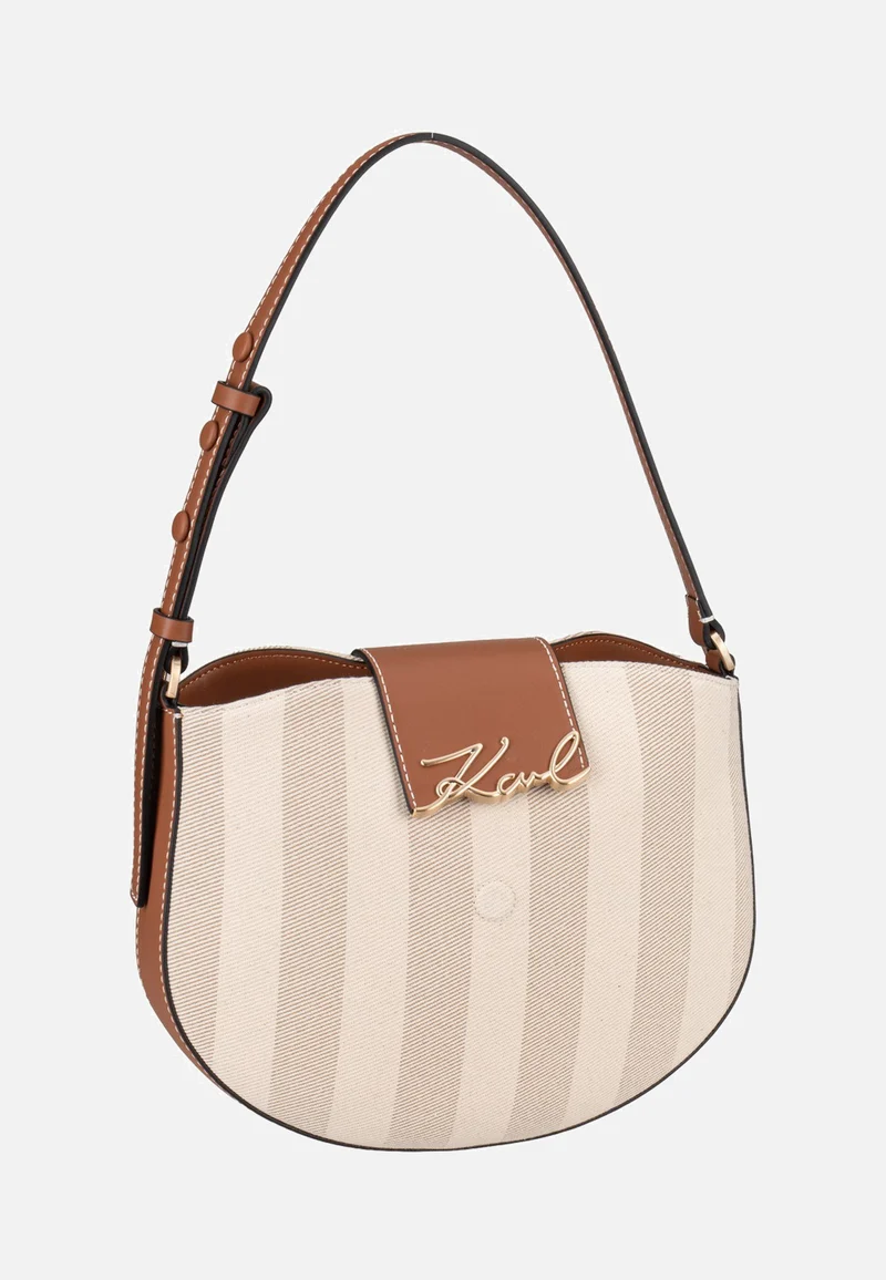 K/Signature Flap SHB Herr Natural Canvas Tan - Umhängetasche