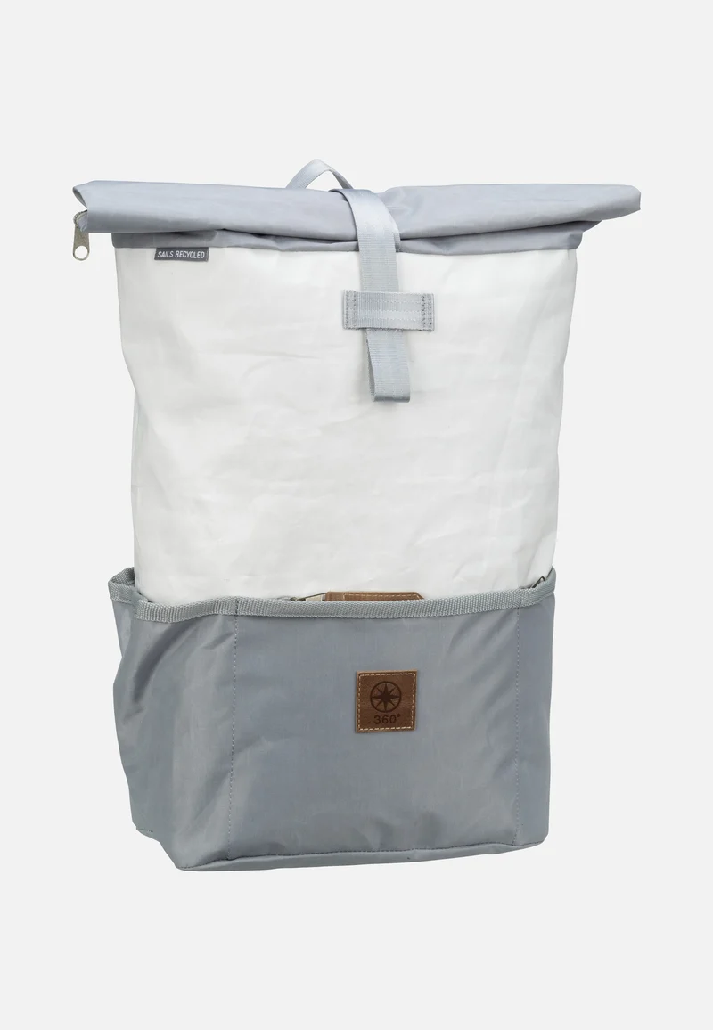 Lotse Weiß/Grau - Rolltop Rucksack