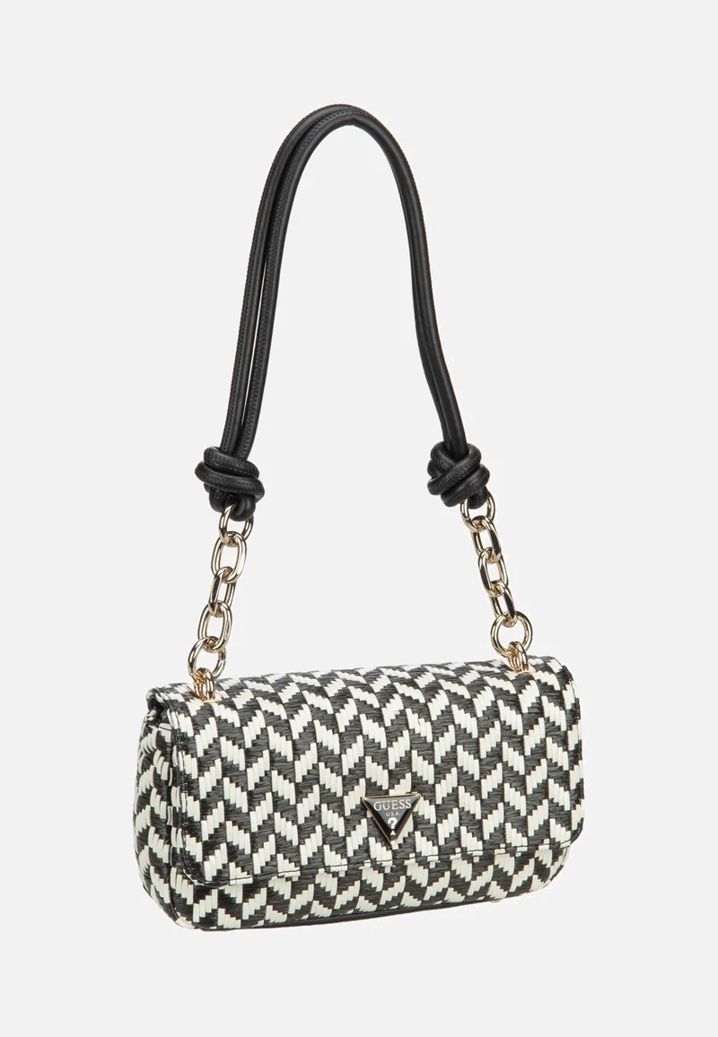 Tessi Flap Shoulder Black Multi - Umhängetasche