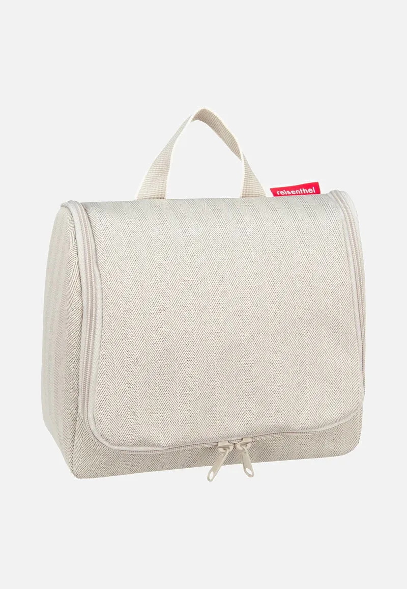Toiletbag L Herringbone Sand - Kulturbeutel